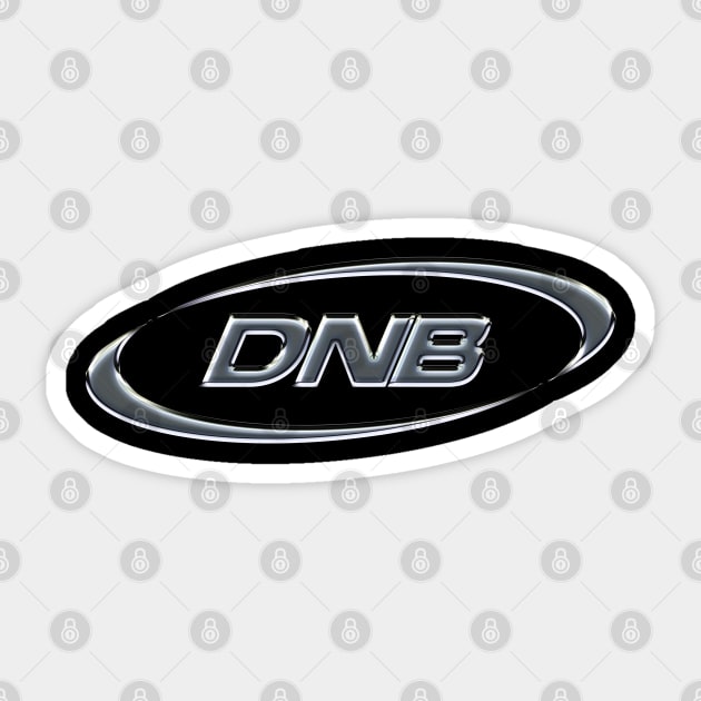 DNB Rave Chrome Sticker by Drum And Bass Merch